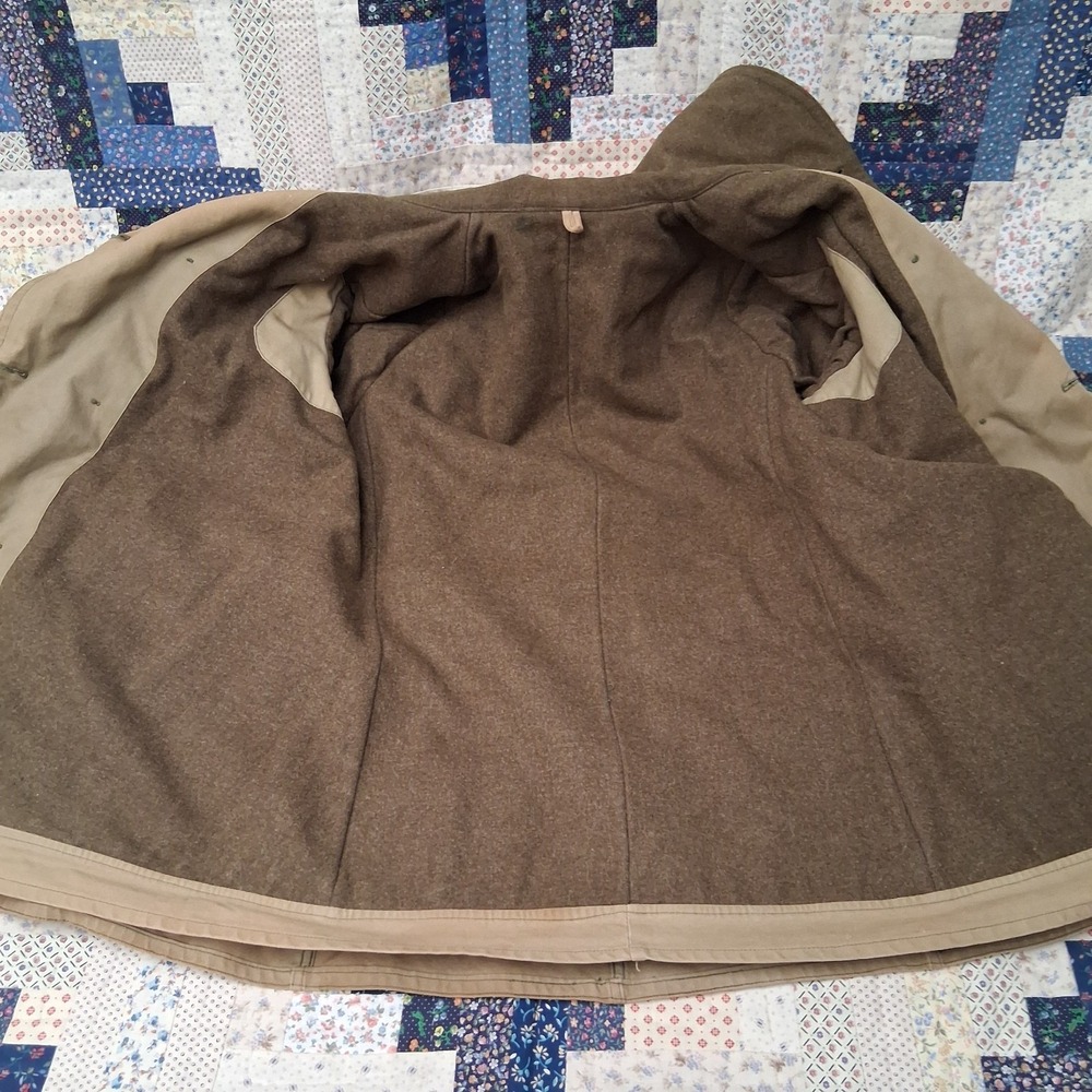 True Vintage 1940 WWII US Army M1938 Mackinaw Jeep Coat With Belt Wool Lined - Picture 3 of 16